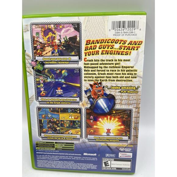 Crash Nitro Kart Xbox Complete CIB - Picture 2 of 8
